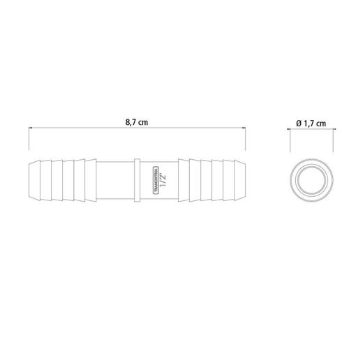 União Interna 1/2" Tramontina para Mangueiras de PEBD