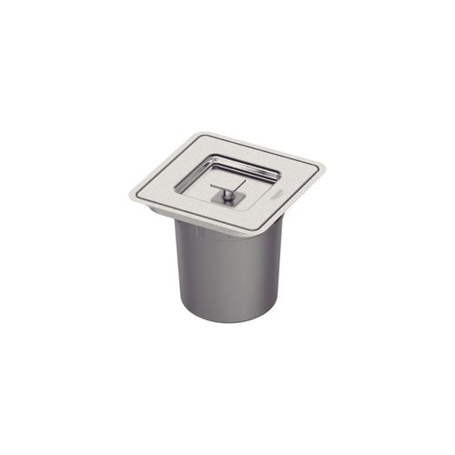 Lixeira De Embutir Tramontina Clean Square Em Aço Inox 5L