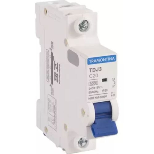 Disjuntor Unipolar Tramontina 20A Tdj3-1c20 3KA
