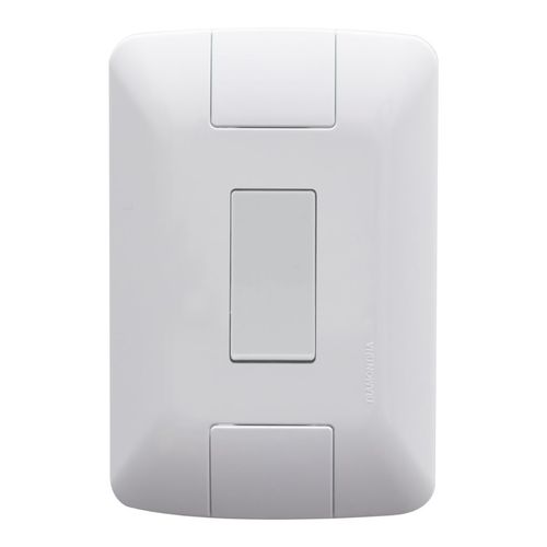 Conjunto 4x2 com 1 Interruptor Simples Tramontina Aria 6 A 250 V Branco