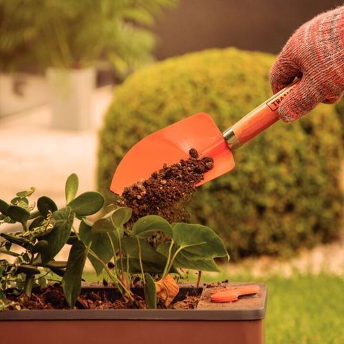 Pazinha Larga Metálica para Jardinagem Tramontina com Cabo de Madeira