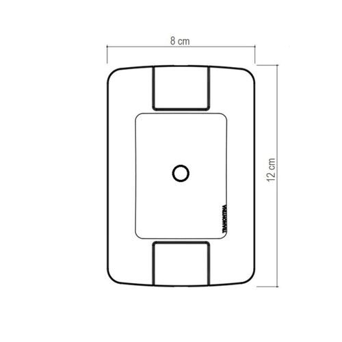 Placa com 1 Furo 9,5 mm 4x2 Tramontina Aria Branca
