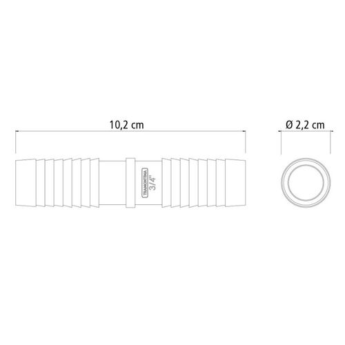 União Interna 3/4" Tramontina para Mangueiras de PEBD
