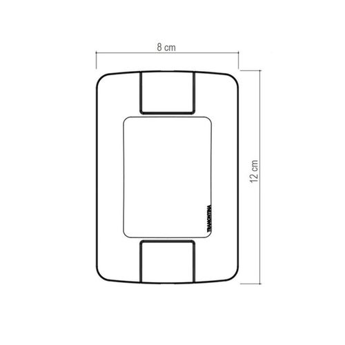 Conjunto 4x2 com 1 Tomada 2P+T Tramontina Aria 10 A 250 V Branco