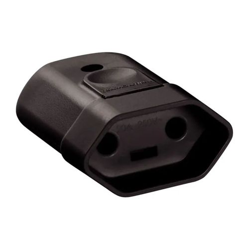 Plugue Fêmea Tramontina 2P 20A 250V Preto