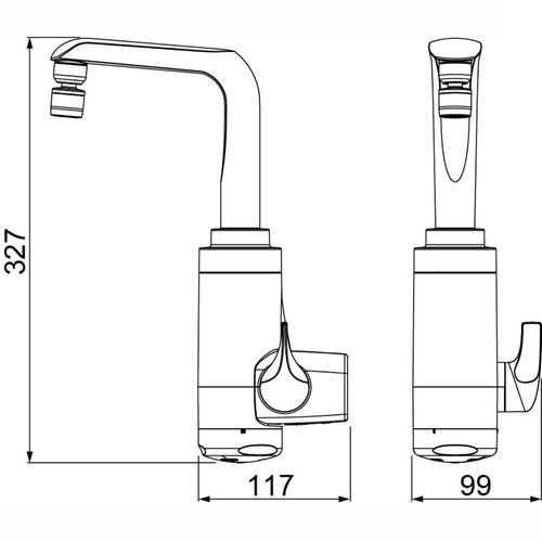 Torneira Eletrônica Lorenzetti Essence Parede 220V 5500W