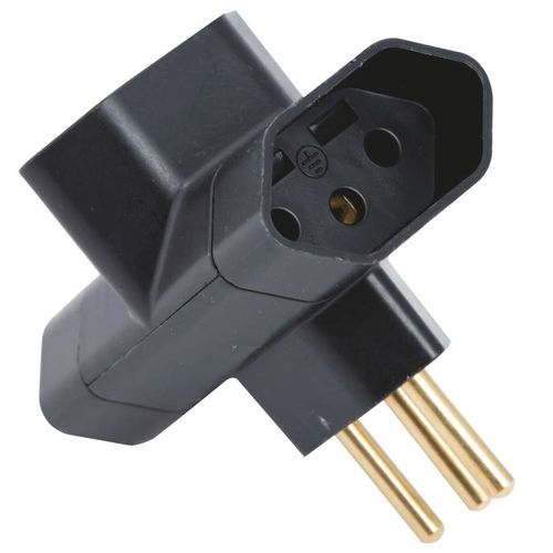 Plugue T 2P+T 250V 10A Tramontina Preto