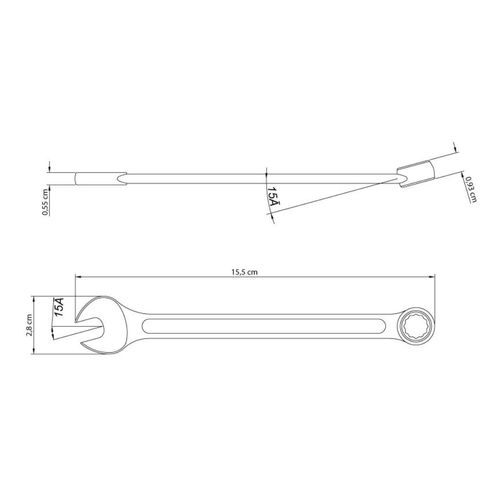 Chave Combinada 12 mm Tramontina Basic com Corpo em Aço Especial Cromado