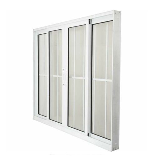 Janela De Correr 4 Folhas 2 Folhas Fixas CRV Branca 150X100CM