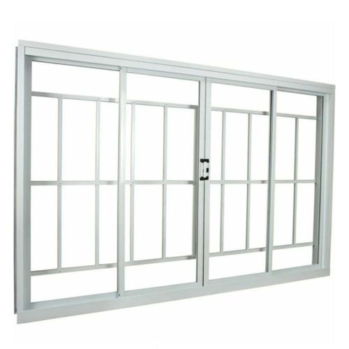 Janela De Correr 4 Folhas 2 Folhas Fixas CRV Branca 200X100CM